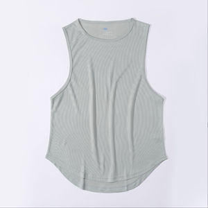 Débardeur de sport pour homme, décontracté, vêtements de sport, coton, stringer, respirant, design tricoté, détails musculaires, lavé - Product Image 3