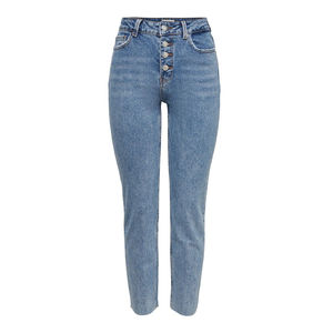 Summer Light Blue Medium <b>Waist</b> <b>Jeans</b> Women Denim Pencil Summer Light Blue Medium <b>Waist</b> <b>Jeans</b> Pants <b>Elastic</b> Pencil Skinny <b>Jeans</b> - Product Image 3