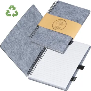 BRENDA Taccuino Promozionale Sostenibile in RPET, Gadget in Feltro Ecologico - Product Image 1
