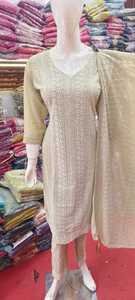 Chikankari Women's Indian Traditional Salwar Kameez <b>White</b> Cotton Wedding Diwali Festive Parties Wholesale - Product Image 6