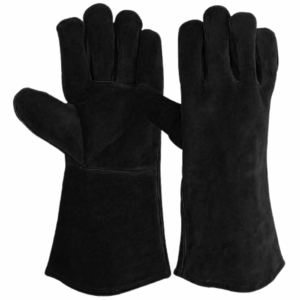 Guantes de soldadura de puño largo de cuero dividido de piel de vaca resistente más populares Protección de manos de seguridad industrial reflectante - Product Image 6