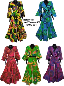 SK NOOR AND SONS PRESENTS Conjunto de Top Palazzo con estampado de diseñador de algodón, mono de moda, mono de tela de calidad de exportación - Product Image 5