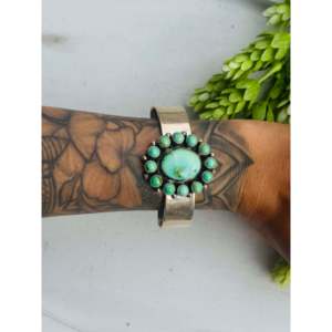 Bobby Johnson Sonoran Mountain Turquoise & Sterling <b>Silver</b> Fashion <b>Cuff</b> <b>Bracelet</b> - Product Image 2