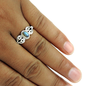 Bague Labradorite Fabulous Design Argent Sterling 925 Pierre Naturelle Artisan Look Design Personnalisé Fabricant de Bijoux Fournisseurs - Product Image 2