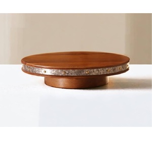 Soporte de madera para pasteles que marca tendencias, plato elevador para servir pasteles, postres, soporte de exhibición, accesorios para fiesta de cumpleaños - Product Image 2