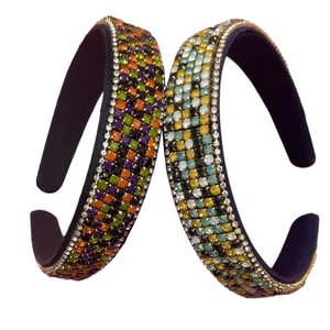 Diadema de cuentas de semillas hechas a mano Vintage de alta calidad, elegante, azul, multicolor, cuentas de cristal, diademas, exportación directa - Product Image 6