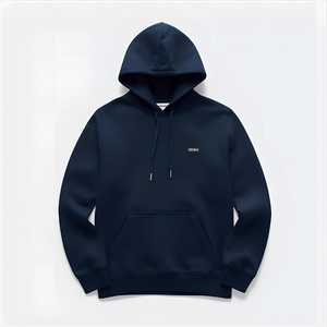 Sudadera con Capucha Azul Marino de Invierno, Felpa de Algodón, con Logotipo Personalizado Bordado e Impresión, Opciones OEM/ODM - Product Image 3