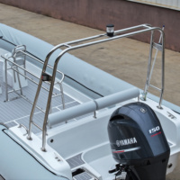 Yacht sportif à grande vitesse Zhenbo 8m 26ft, bateau pneumatique rigide en fibre de verre, grand bateau pneumatique, moteur 800, bateau marin offshore
