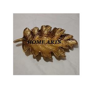 Plato para servir de hoja de Color dorado de latón, tamaño y forma personalizados, plato de fechas de Chocolates para accesorios de Hotel - Product Image 6