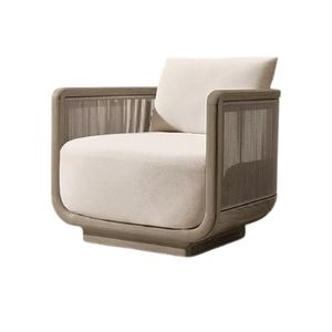 Sillón de jardín Zorella The Plaza de madera maciza de teca para exteriores, sillón de lujo para hotel, resort, villa, patio, muebles personalizados - Product Image 6