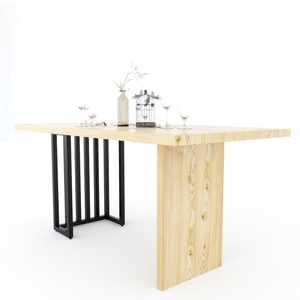 PHELIM Pine Wood <b>Dining</b> <b>Table</b> 6 Wisbon <b>Wooden</b> Chairs Scandinavian-Traditional <b>Extendable</b> for Farmhouse Use Luxury Combo - Product Image 4