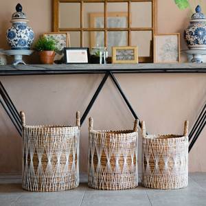 Handmade Set of 4 Seagrass Water Hyacinth Woven Storage Basket - Product Image 2