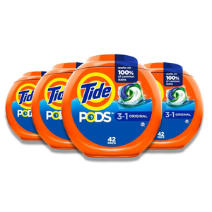 (Paquete de 4) Tide PODS Detergente Líquido para Ropa en Cápsulas, Aroma Original, 42 Unidades - Product Image 1