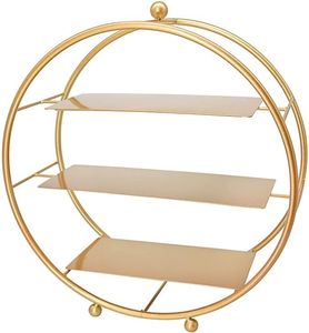 Double Traditional Style Metal Cake <b>Stand</b> With Gold Finished Great For Religious Functions Cultural Events And Home Celebrations - Product Image 4