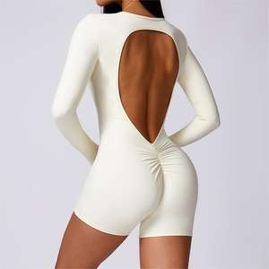 ชุดโยคะสำหรับผู้หญิง2ชิ้นผ้าสแปนเด็กซ์/ ผ้าโพลีเอสเตอร์ระบายอากาศได้สำหรับเข้ายิมยกสะโพกแห้งเร็ว - Product Image 1