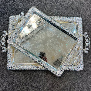 Plateau de service en résine époxy pour fruits, décoration de table d'hôtel, qualité supérieure, forme ronde, nouveau style, taille personnalisée, plateau en résine - Product Image 2