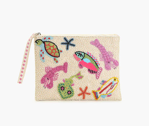 Designer Women's Bohemian Style Handmade <b>Beaded</b> Indian Evening Shopping Clutch Zipper Closure Messenger Pouch Wholesale - Product Image 3