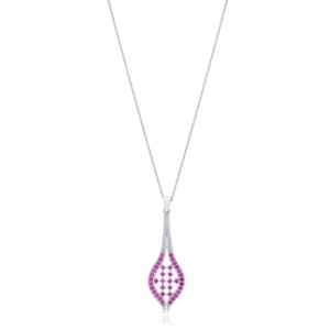 <b>Ruby</b> CZ Stone Handcrafted Elegant New Design Charm <b>Necklace</b> 925 Silver Jewelry Wholesale - Product Image 5