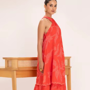 Vestido maxi de algodón indio hecho a mano personalizado novia boda/luna de miel/verano playa vestido estampado regalo para ella Natural - Product Image 1