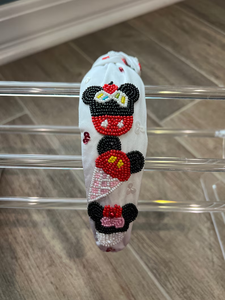 Cinco de Mayo beaded headband ULM beaded headband <b>Mouse</b> ice cream beaded headband Geaux tigers beaded headband - Product Image 2