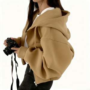 เสื้อฮู้ดซิปสไตล์สตรีทแวร์ Y2K สำหรับผู้ชาย |   เสื้อแขนยาวฤดูหนาว |   เสื้อพูลโอเวอร์ทรงปกติ |   ผ้าโพลีเอสเตอร์/คอตตอนย้อมสีพื้น - Product Image 2