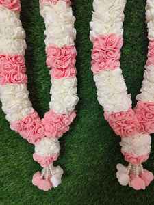 Mariée marié Varmala fleur Jaimala dieu rose artificielle guirlande florale mariage indien besoins musulman Nikah cérémonie bienvenue Mala - Product Image 3