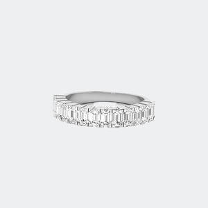 1.30CTW Emerald Cut Bar <b>Set</b> Half Eternity <b>Ring</b> Lab Grown Diamond D E F Color VVS VS Gold White Rose Gold <b>Women</b> Jewelry - Product Image 6