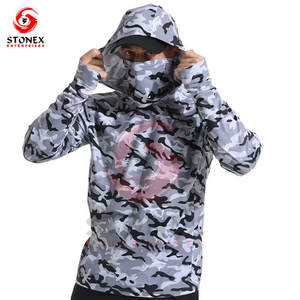 Sudadera con Capucha de Pesca para Hombre, Tallas Grandes, con Estampado Personalizado, de Secado Rápido, con Spandex/Poliéster para Trabajo al Aire Libre, Incluye Máscara, Servicio OEM - Product Image 1