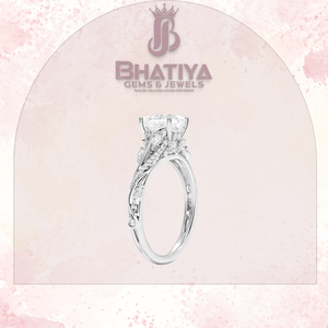 Princess Cut 1-3 CT Center Stone Lab Grown Diamond Anillo de compromiso 10K 14K 18K IGI Certified Begonia Diamond Ring para unsex - Product Image 6