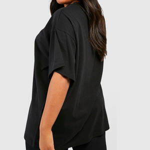 Logo personnalisé Tee Tshirts Chemise dames sérigraphie vierge Slim Fitted T Shirt uni coton femmes hommes t Shirt été lourd - Product Image 2