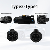 Adaptateur de station de recharge portable pour véhicules électriques Qiaoyi New 7KW 220V 32A, convertisseur de type 2 à type 1 pour la rétrofit/la mise à niveau