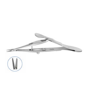 Porte-aiguilles manuel droit Kalt, chirurgical, 14 cm, acier inoxydable, haute qualité, certifié CE, instrument précis pour la suture médicale - Product Image 1