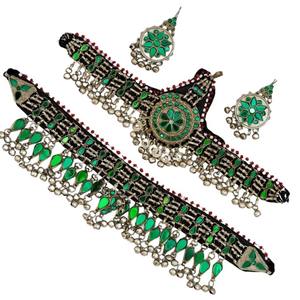 Conjuntos de joyería afgana turquesa de aleación hecha a mano de lujo Vintage con diseño de logotipo personalizado para bodas, servicio ODM personalizado - Product Image 2