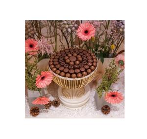 Bol de service rond en chocolat Fabulous Design Table Decor Servant des biscuits aux bonbons et un bol de service au chocolat - Product Image 2