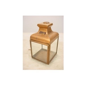 Mini Size <b>Gold</b> Color Copper <b>Lantern</b> with Glass Decorative Candle Holder Hanging <b>Lantern</b> For Outdoor Indoor Home Garden Decor - Product Image 1