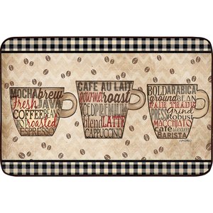 Tappetini da Cucina con Scritte a Tema Caffè, Personalizzabili, Morbidi, Lavabili, Stile Moderno, in Gomma e Nylon, Antifatica - Product Image 1