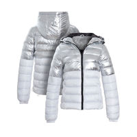 Vente en gros 2023 Veste matelassée unisexe de haute qualité manteau d'hiver imprimé OEM personnalisé tissu léger poche motif fermeture éclair
