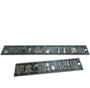 Règles de mesure en plastique noir avec échelles et données imprimées - Product Image 2