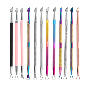 Professional Metal <b>Nail</b> <b>Cuticle</b> <b>Pusher</b> Curved Stainless Steel <b>Nail</b> <b>Pusher</b> Art Tool for Dead Skin Removal Finger Use - Product Image 3