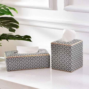 Direct Factory Luxury Wood Bone Inlay Tissue Box High Quality Tabletop <b>Napkin</b> Storage Holder for Home Office Wedding <b>Parties</b> - Product Image 5
