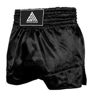 กางเกงขาสั้นผ้าซาตินออกแบบโลโก้ได้ตามต้องการกางเกงขาสั้นสไตล์ไทยน้ำหนักเบาดีไซน์ใหม่สำหรับใส่ต่อสู้ - Product Image 1