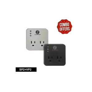 Protector de voltaje gris con pantalla LED con temporizador de retardo de 3 minutos para uso doméstico - Product Image 1