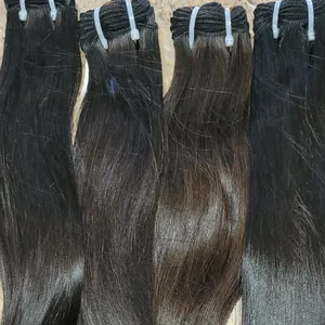 Extensions de cheveux humains péruviens à cuticules alignées, Vrigin, postiche de cheveux humains lisses, 613 vison noir, FH, vendeur - Product Image 1
