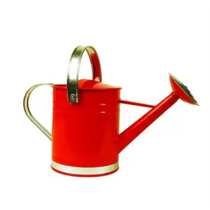 Lata de agua de lata galvanizada Vintage para decoración de jardín al aire libre, regadera de Color rojo con asa para uso en jardín - Product Image 1