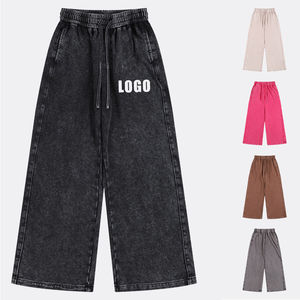 OEM personalizado Vintage ácido lavado holgado pantalones de chándal hombres Jogging Streetwear pantalones de chándal de gran tamaño personalizado Jogger pantalones para hombres - Product Image 1