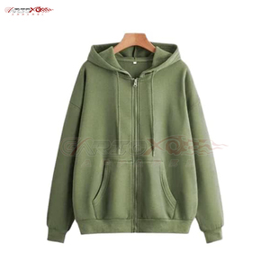 Sweat à capuche zippé Slim Fit pour femme avec matériau en polyester respirant et finition propre Sweat à capuche respirant pour femme - Product Image 1