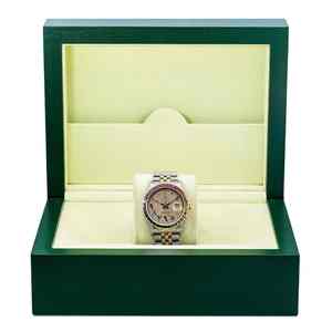 Nuevo Lanzamiento, Edición Limitada, Reloj de Cuero Premium con Diamantes de Moissanita de Dos Tonos, Colorido, con Números Arábigos Baggett, Analógico, Completamente Engastado - Product Image 3