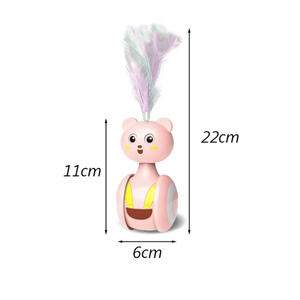 Divertido Juguete de Peluche con Ruedas para Gatos, Pelota de Juego Interactiva con Movimiento para Mascotas, para Gatos y Perros, con Cuernos de Colores - Product Image 2