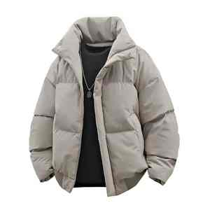 2026 Wholesale High Quality Breathable Waterproof Stand Collar Front Logo Winter Puffer <b>Jacket</b> - Product Image 3
