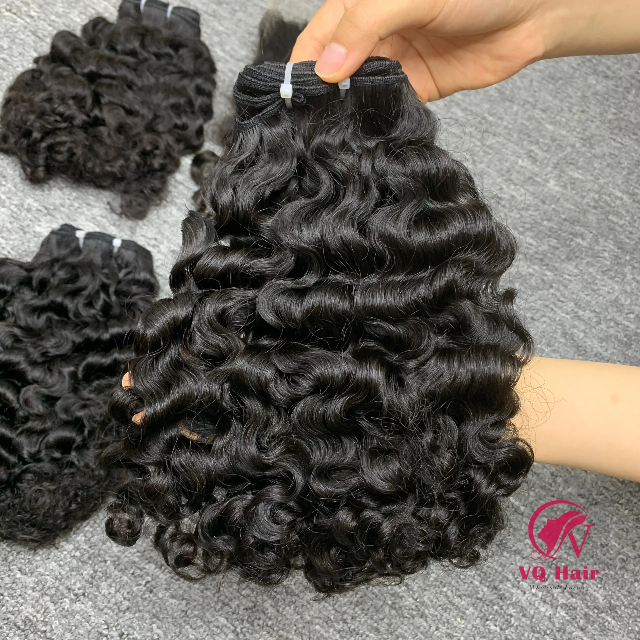 2024 Top Quality Hair Raw Burmese Curly Genius Weft 100% Raw Vietnamese Hair Wholesale Price Top Trending Hairstyles Dropship